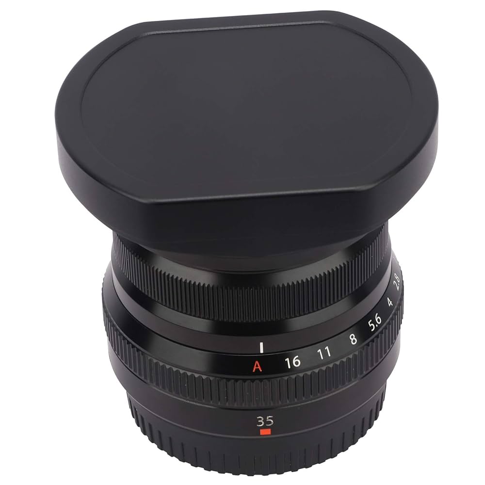 Amazon | haoge メタル 正方形 レンズフード + フードキャップ